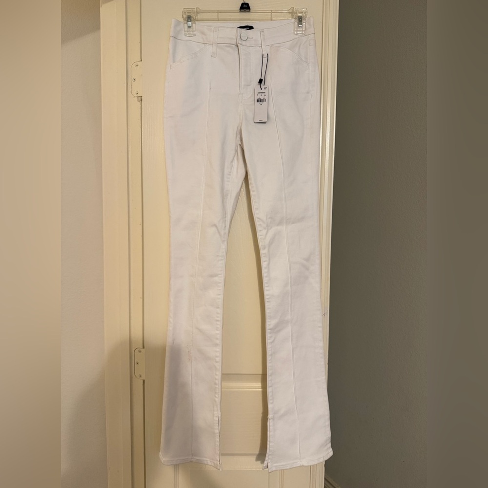 Express White High-Waist Bootcut Jeans NWTs - Picture 1 of 4